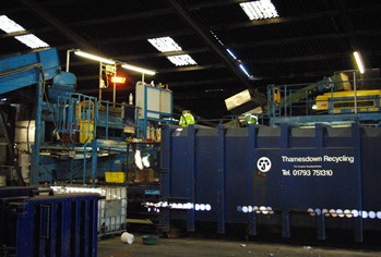 Sorting equipment at the Thamesdown site